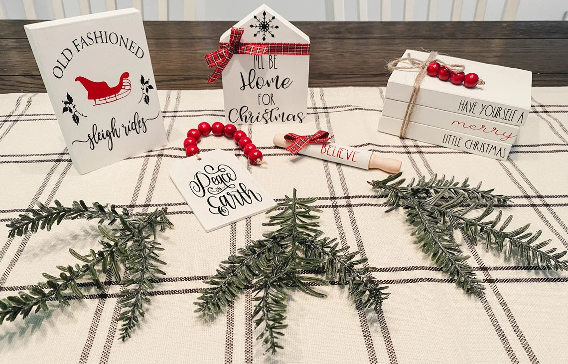 Christmas Tiered Tray Decor