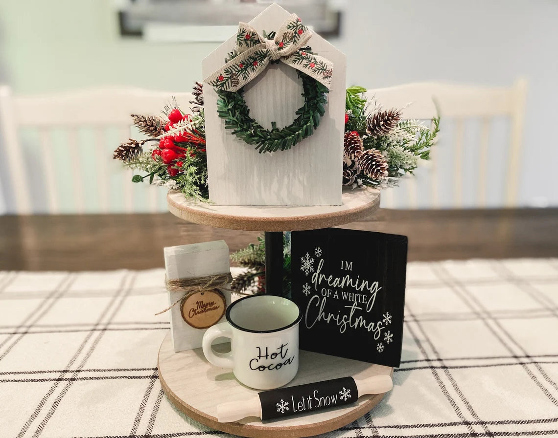 Let It Snow Christmas Tiered Tray Bundle