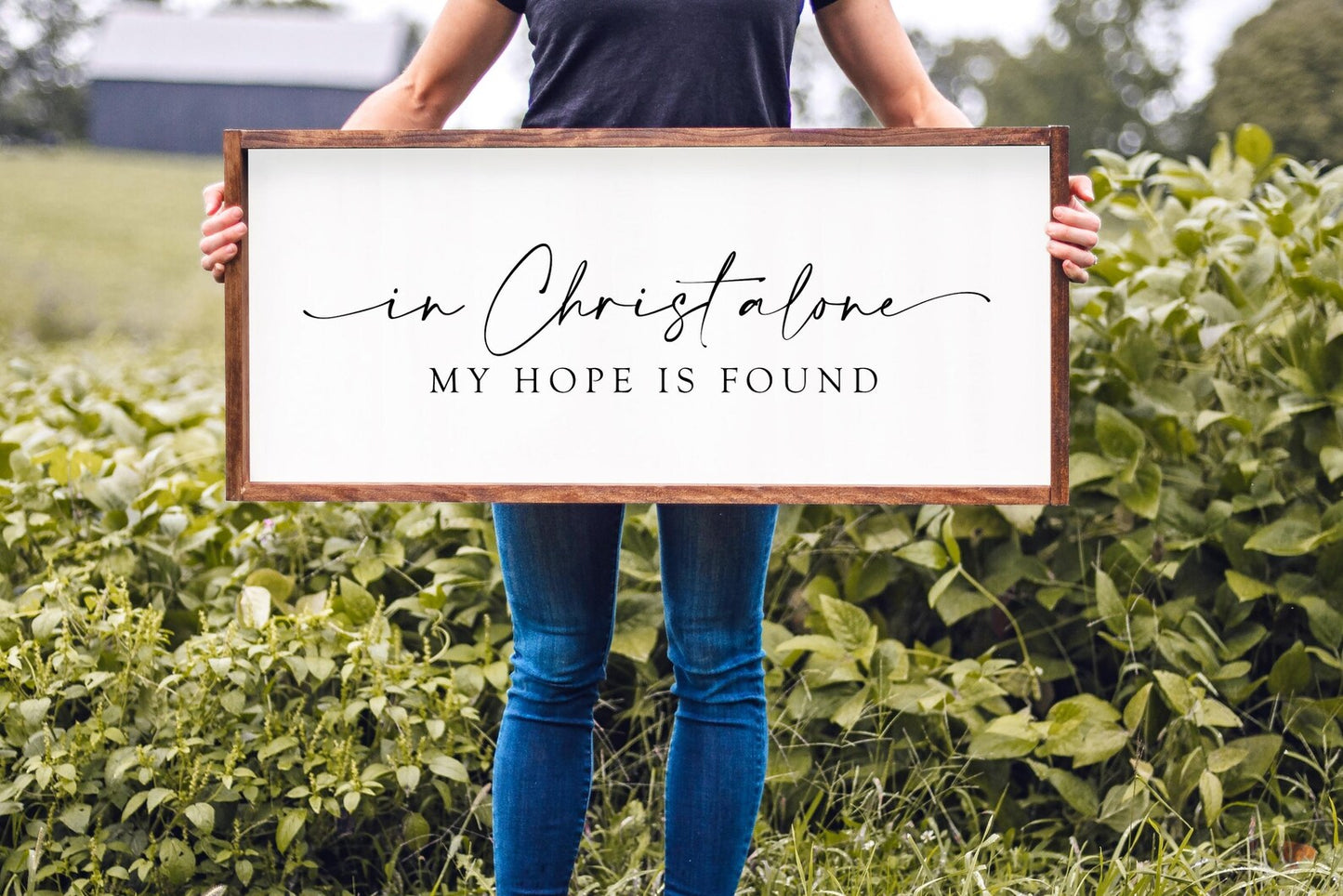 In Christ Alone Wood Sign