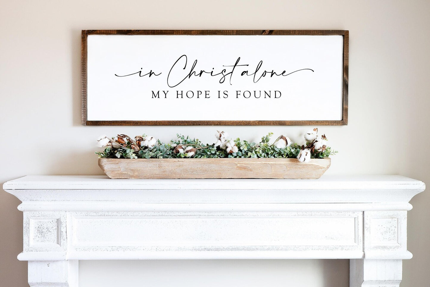 In Christ Alone Wood Sign