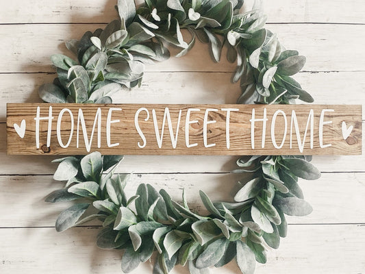 Home Sweet Home Stained Wood Sign