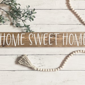 Home Sweet Home Stained Wood Sign