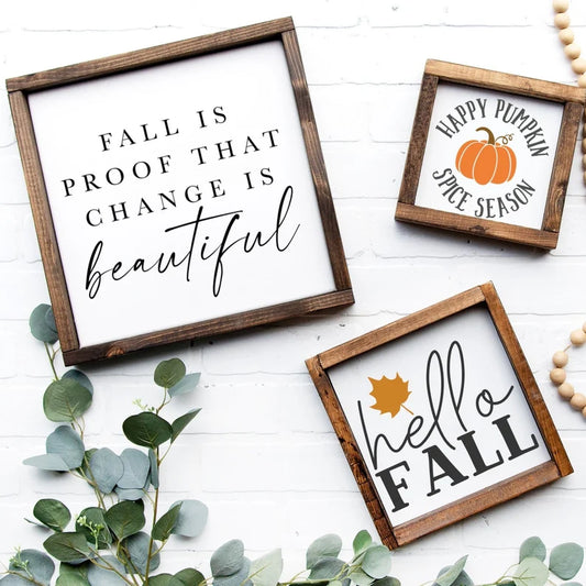 Small Fall Farmhouse Signs