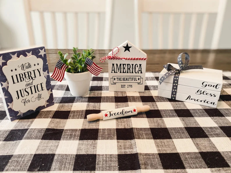 Independence Day Tiered Tray Decor